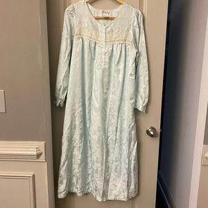 Vintage Character Longsleeve Nightgown Blue Small